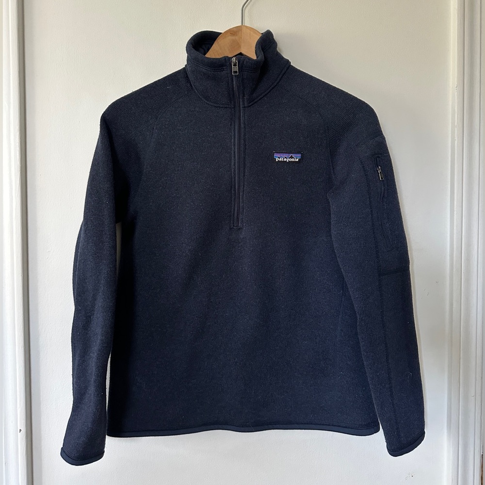 Patagonia Women’s Navy “Better Sweater” Quarter Zip Pullover Sweater